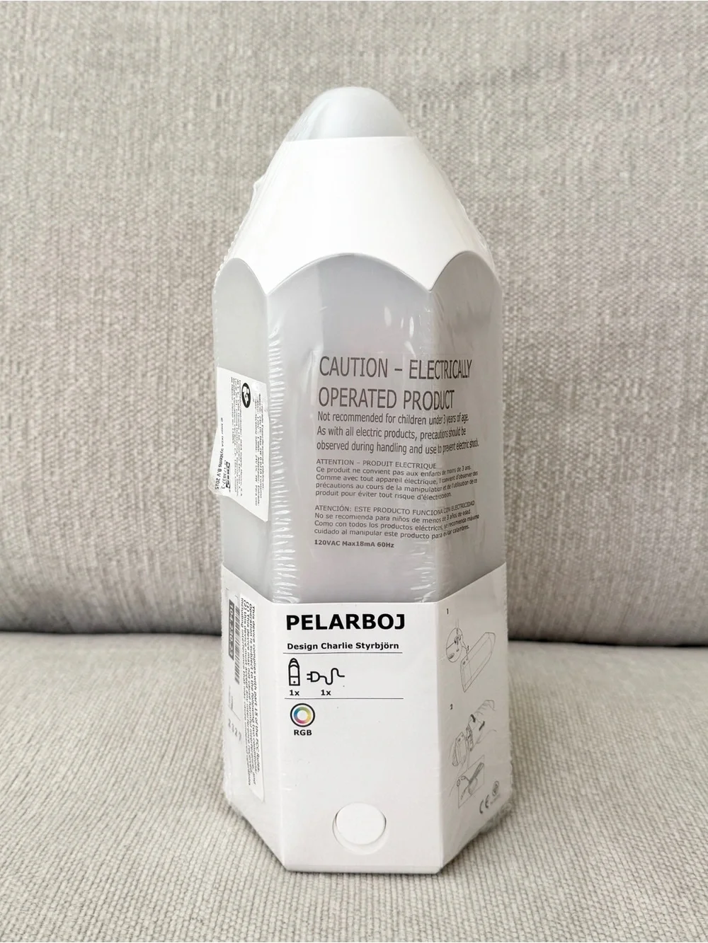 IKEA White Pencil-Shaped Table Lamp